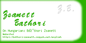 zsanett bathori business card